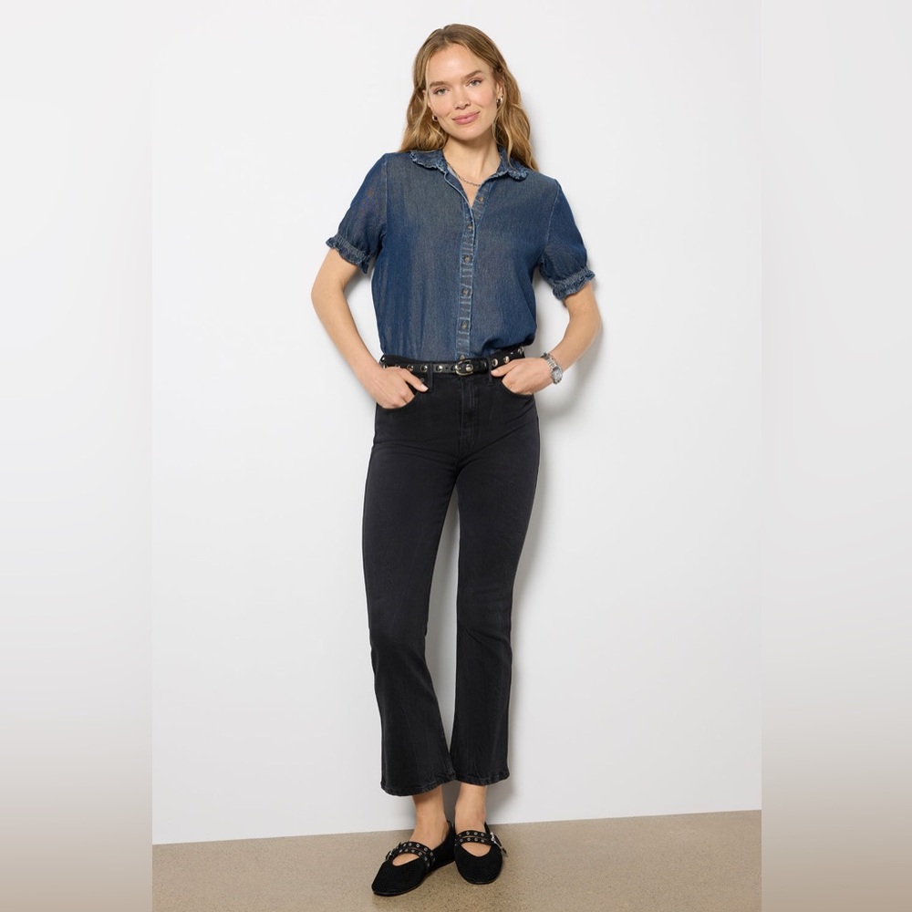 NWT Good American Good Standard kick flare jeans denim